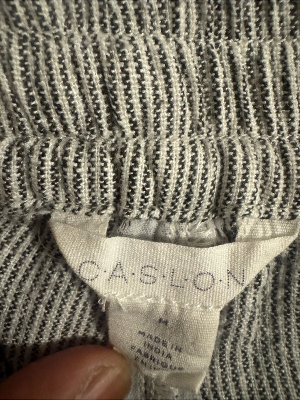 C.A.S.L.O.N. Gray Striped Linen Pants